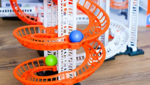 Clementoni 59235 Galileo Build - Action & Reaction Speed-Race - Maqueta de Circuito de Bolas - Juguete de motricidad de Varias Piezas para niños a Partir de 8 años, versión Alemana