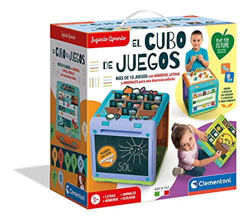 Clementoni - Cubo educativo, juego educativo ecológico actividades infantiles, 3 años, multicolor (55430)