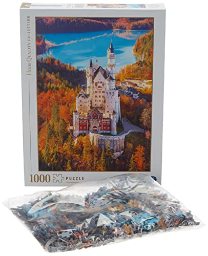 Clementoni - Puzzle 1000 piezas paisaje Castillo de Neuchwanstein, Puzzle adulto (39382)