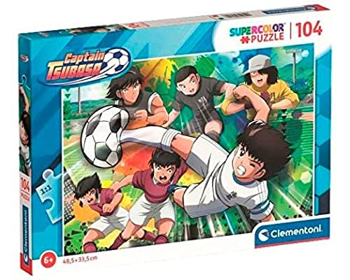 Clementoni - Puzzle infantil Oliver y Benji 104 piezas, puzzle infantil Capitan Tsubasa, a partir de 6 años( 25709 )