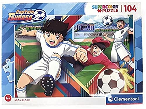 Clementoni - Puzzle infantil Oliver y Benji 104 piezas, puzzle infantil Capitan Tsubasa, a partir de 6 años (25710)