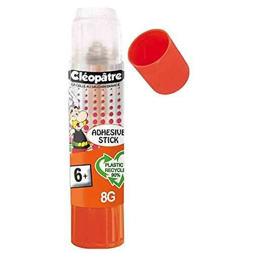 CLEOPATRE BL2BA8ADAST - Blíster de 2 barras de pegamento transparente"Cléostick" adhesivo ASTERIX en 8 gr