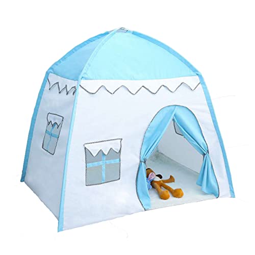 CLKJ Privacidad Interior y Carpa de Juegos en la Cama Duerme Acogedor en una habitación con Corrientes de Aire, Carpa de privacidad en la Cama para niños Grandes y cálidos Playhouse,bluewhite