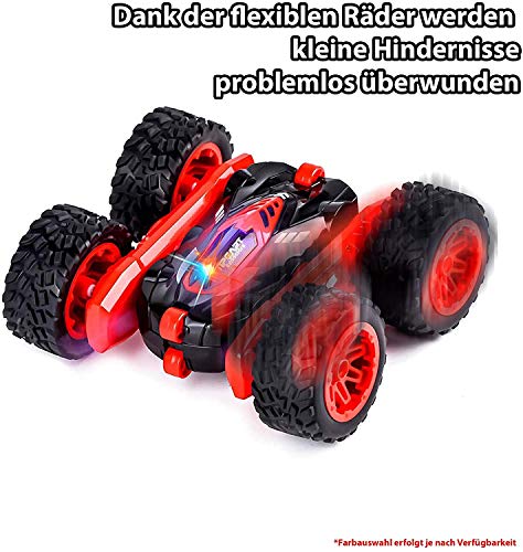 Coche teledirigido Aandyou 1/28 de alta velocidad 4 WD 2,4 G RC Stunt Auto Racing, giro de 360 grados, resistente y manejable, para niños