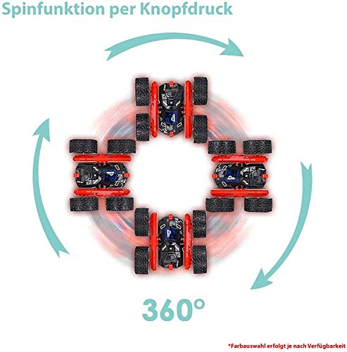 Coche teledirigido Aandyou 1/28 de alta velocidad 4 WD 2,4 G RC Stunt Auto Racing, giro de 360 grados, resistente y manejable, para niños