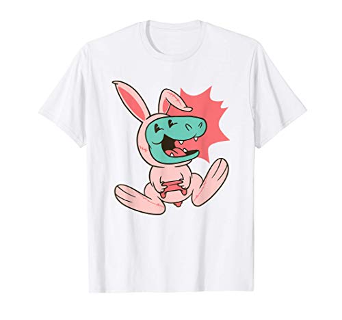 Conejo Dinosaurio Tiranosaurio Rex Pascua Videojuegos Camiseta