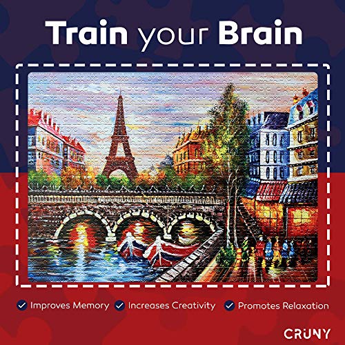 CRUNY Puzzle 1000 Piezas Adultos, Rompecabezas Adultos - Puzzle Adultos para Ejercitar Lógica y Coordinación Sensorial - Juegos Educativos, Entretenimiento Adultos y Adolescentes - Puzzle Diseño Paris