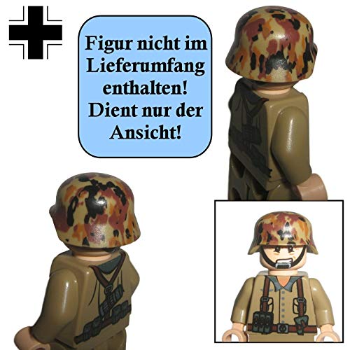 Custom Brick Design 3 cascos de acero M35 Camo Design V.1 Desierto/Montañas del DR en WW2 – Arma de soldados | Accesorios para figuras Lego