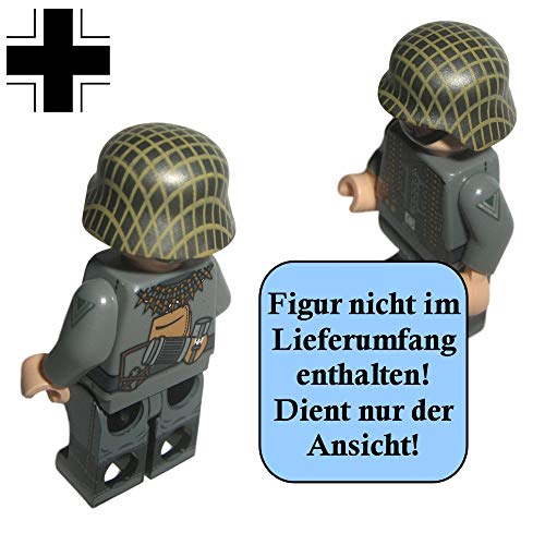 Custom Brick Design 3 cascos de acero M35 Camo Design V.5 (red de camuflaje) del DR en WW2 – Arma de soldados | Accesorios para figuras Lego