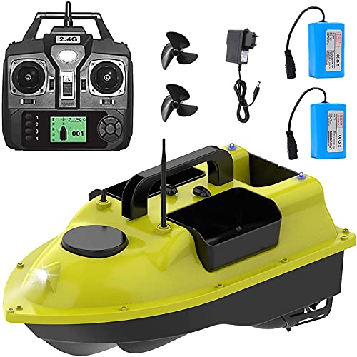 DBMGB Barco Cebador de Carpfishing, Barco de Cebo Teledirigidos de Pesca 500m con GPS y Crucero Automático de una Tecla, Adecuado para Lagos y Ríos, Carga 2kg, Tiempo de Trabajo 3-5 Horas