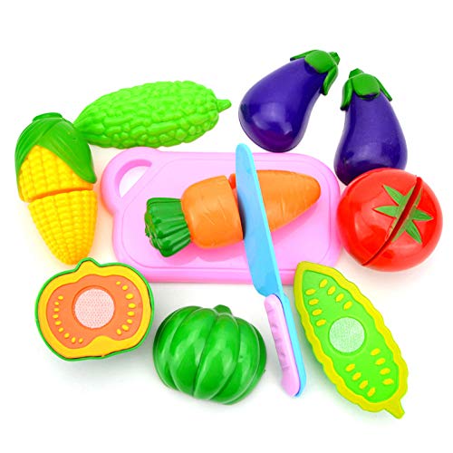 Demarkt 18 piezas para cortar frutas, verduras, alimentos, juguetes, alimentos, juguetes de cocina, kit de pretend alimentos, juego de juguetes para niños, regalo de Navidad o cumpleaños