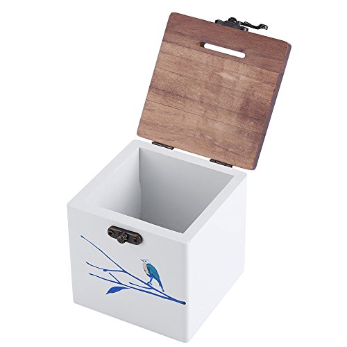 Deror Hucha para Adultos, Hucha para Adultos, Hucha, Hucha de Madera con diseño de pájaro Azul de 2 Estilos, Caja de Dinero, Ahorro de Dinero, Cajas de Almacenamiento, contenedor de Madera( Branch )