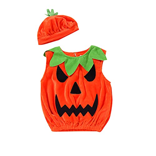 Detrade Disfraz de Halloween para recién nacido, para bebé, para Halloween, disfraz de calabaza, #04-naranja, 2-3 años