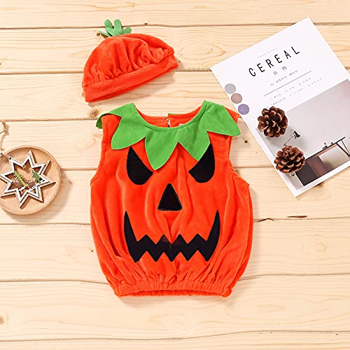 Detrade Disfraz de Halloween para recién nacido, para bebé, para Halloween, disfraz de calabaza, #04-naranja, 2-3 años