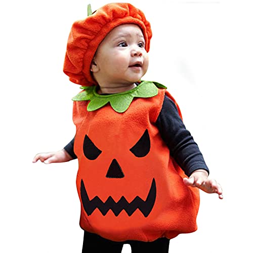 Detrade Disfraz de Halloween para recién nacido, para bebé, para Halloween, disfraz de calabaza, #04-naranja, 2-3 años