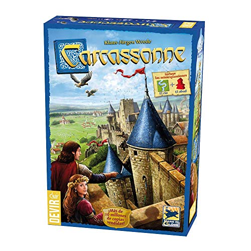 Devir 222593 Carcassonne, Juego De Mesa (Versión En Castellano) + Juego Polilla Tramposa (Bgpoli)