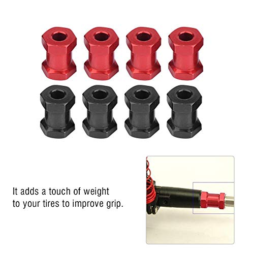 Dilwe 4 Unids RC Adaptador de Eje de Rueda de Coche, Rueda RC Hex Hub Adaptador de Metal para Traxxas Hsp Redcat Control Remoto Rastreador Parte de Actualizaci¨®n(17 mm)