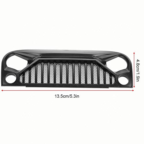 Dilwe RC Crawler Cuerpo de la Parrilla, Plastico Cuerpo de la Parrilla del Coche RC con Tornillos para Jeep Wrangler Crawler RC 1:10 Car Accesorios Frontal Set