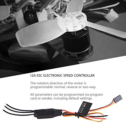 Dilwe RC Drone ESC, EMAX BLHELI Series 12A 20A ESC Controlador Electronico de Velocidad con BEC para Quadcopter (12A)