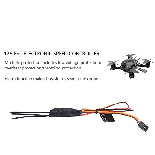 Dilwe RC Drone ESC, EMAX BLHELI Series 12A 20A ESC Controlador Electronico de Velocidad con BEC para Quadcopter (12A)