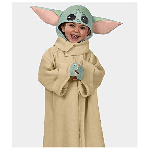 Disfraz infantil de Star Wars Yoda Baby Yoda Jedi Master Alien Cos Juego de rol (sombrero + ropa, M (5 ~ 7 años)