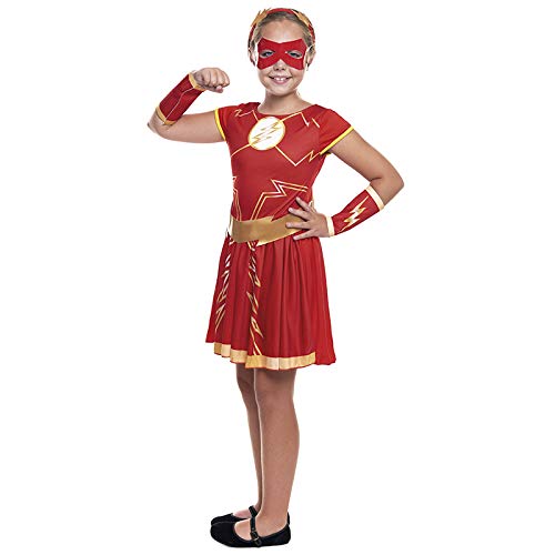 Disfraz Superheroína Fugaz Girl Niña【Tallas Infantiles de 3 a 12 años】[Talla 3-4 años] | Disfraces Niñas Superhéroes Carnaval Halloween Regalos Niños Cosplay Cómics