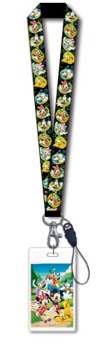 Disney Mickey & Gang Black Lanyard with Card Holder by Disney