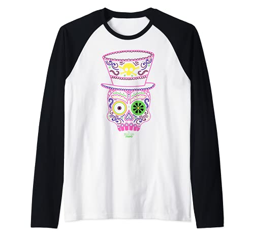 Disney Princess And The Frog Neon Tarot Card Camiseta Manga Raglan