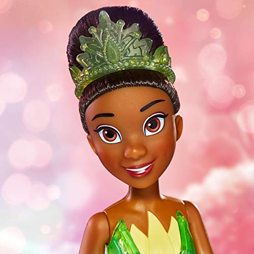 Disney Princess Royal Shimmer - Muñeca de Tiana - Muñeca con Falda y Accesorios - Juguete para niños y niñas de 3 años en adelante