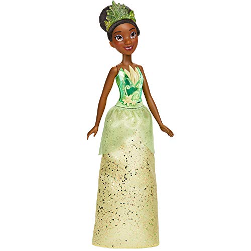 Disney Princess Royal Shimmer - Muñeca de Tiana - Muñeca con Falda y Accesorios - Juguete para niños y niñas de 3 años en adelante