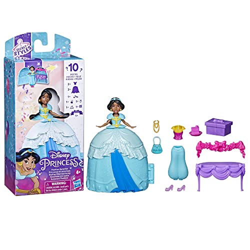 Disney Princess Secret Styles - Jasmín Sorpresa con Estilo - Playset de muñeca con Ropa y Accesorios - A Partir de 4 años