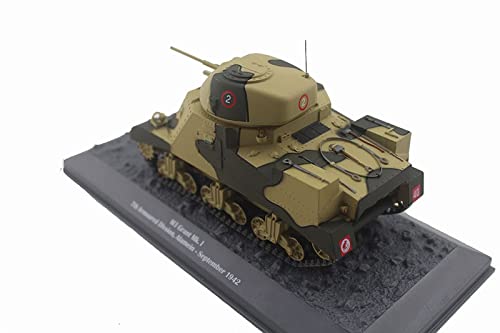 DMCMX Modelo militar terminado 1:72 M3 Grant Mk.i Guerra Mundial II Modelo de vehículos del tanque Cuerpo de aleación Simulación estática Ornamentos militares Simulación muy adecuada for regalos de va