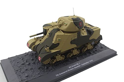 DMCMX Modelo militar terminado 1:72 M3 Grant Mk.i Guerra Mundial II Modelo de vehículos del tanque Cuerpo de aleación Simulación estática Ornamentos militares Simulación muy adecuada for regalos de va