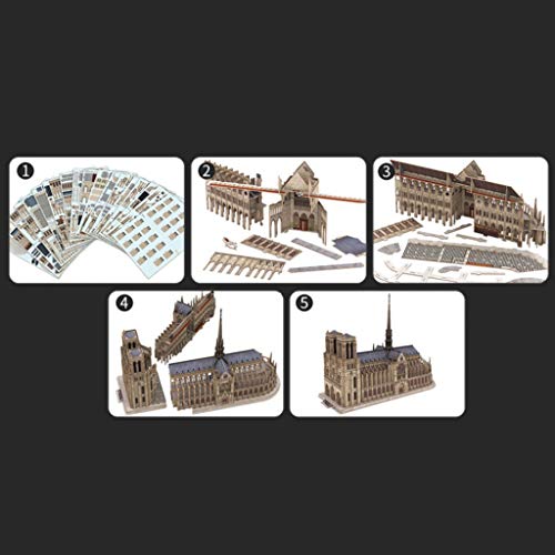 dmsc Notre Dame Catedral Estéreo Puzzle Modelo 3D Kits