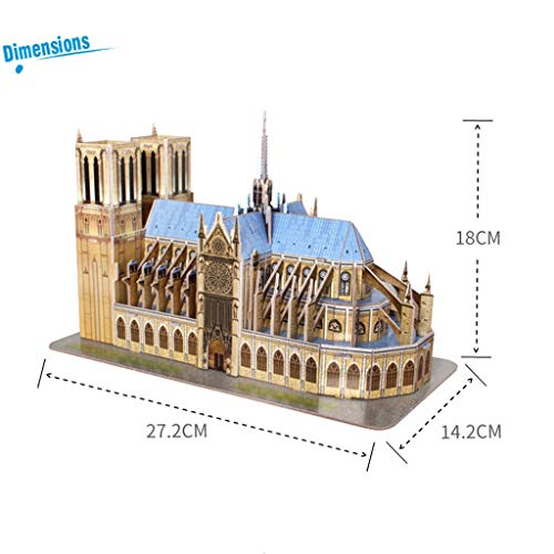 dmsc NOTRE DAME DE PAPRIS Puzzle Modelo 3D Kits (Pequeño)