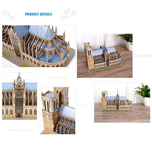 dmsc NOTRE DAME DE PAPRIS Puzzle Modelo 3D Kits (Pequeño)