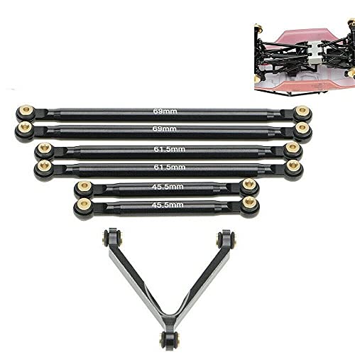 DollaTek Juego de enlaces de suspensión de aluminio para SCX24 AXI90081 Actualizaciones 1/24 RC Crawler Car