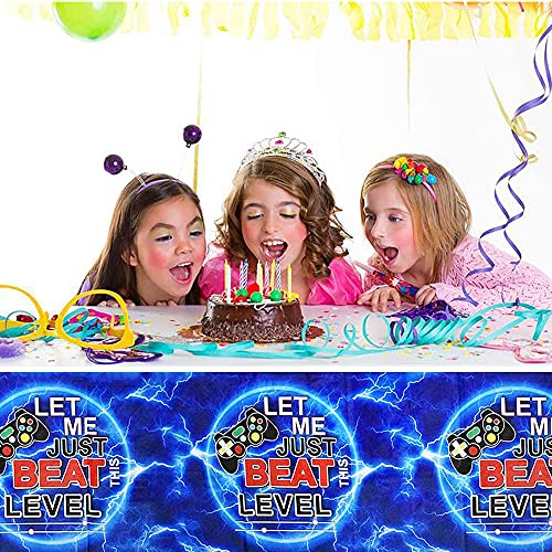 Doyomtoy Set vajilla de Fiesta para Juego - Videojuegos Fiesta De Cumpleaños Incluye Platos, tazas, servilletas, Adecuado Para Fiestas De Cumpleaños, Decoración de Fiesta de Videojuegos Etc.