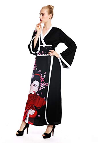 dressmeup - W-0288-S/M Disfraz mujer feminino Halloween quimono kimono Geisha Japón japonaise Chine Talla S/M