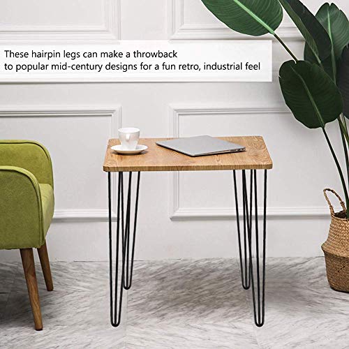 EBTOOLS Juego de 4 patas para muebles, patas de mesa de hierro para comedor antióxido, para mesas, escritorios, encimeras, mesas de cocina, con 5 agujeros perforados