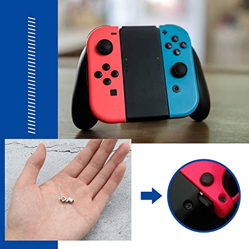 ECSiNG 3 pares de hebilla deslizante izquierda derecha cerradura de metal pestillo soporte controlador reemplazo pieza herramienta compatible con Nintendo Switch Joy-Con