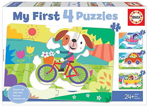 Educa 18898 My First Vehículos. Puzzles Progresivos Infantiles. 5, 6, 7 y 8 Piezas. +24 Meses. Ref, Multicolor