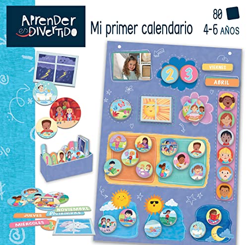 Educa 19098 Aprender es Divertido. Mi Primer Calendario. Juego Educativo Infantil. A Partir de 4 años, Color Variado