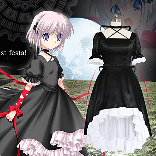 El Popular En Amor Juego Reescribir Cosplay Disfraz Kanbe Kotori Vestido Estilo Encantador Conjunto Completo Halloween (X-Pequeño), Negro)