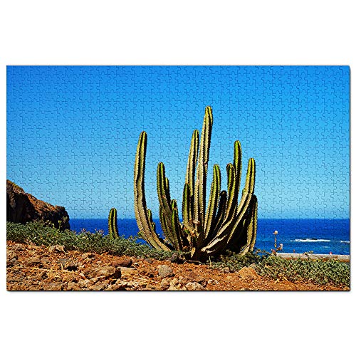España Teneriffa Cactus Cactus Puzzle 1000 Piezas Puzle de Madera Adultos Gráfico de Jugación Viaje Souvenir Madera