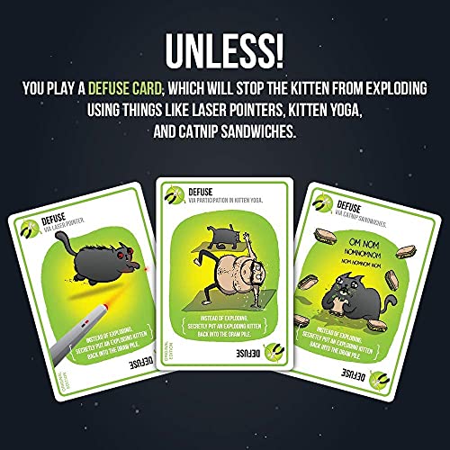 Exploding Kittens Imploding Kittens: Primera Expansión De - En Inglés + Streaking Kittens: This Is The Second Expansion of, Barraja De Cartas