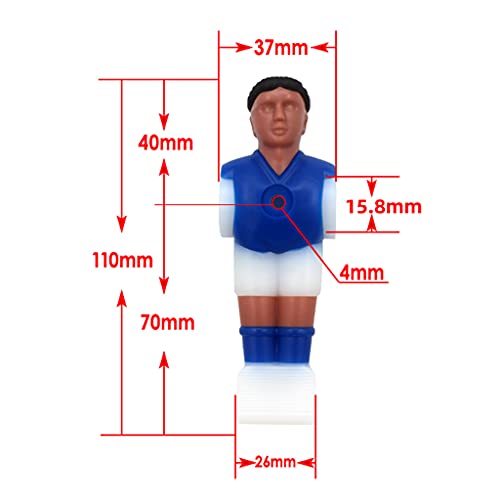 F Fityle Mini Mesa de Resina, fútbol, ​​futbolín, Juego de diversión Familiar, fútbol Interior y Exterior, 22 Piezas, Modelo de Jugador de fútbol - Estilo 1