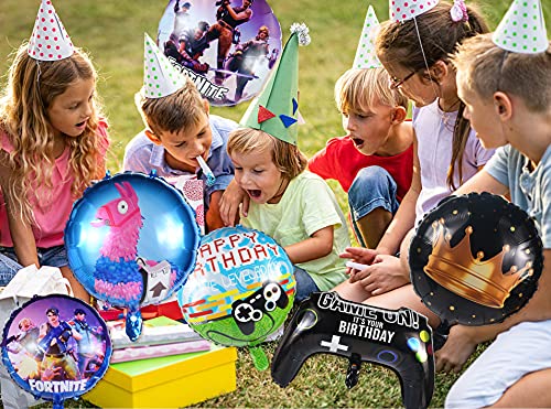 FGen 11PCS Artículos de Fiestas para Fanáticos de los Videojuegos, Decoración de la Fiesta de Videojuegos, Cumpleaños Infantil de Tema de Videojuegos Globos Adornos,Videojuegos Globos de Aluminio