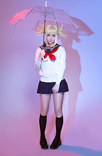 Fiamll Disfraz de uniforme escolar japonés de manga corta para mujer, uniforme de sailor, cosplay, disfraz, disfraz completo, beige, S