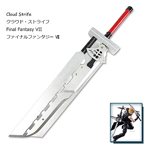 Final Fantasy VII Cloud Strife Cosplay Espada desmontable de madera,Espada Arma Juguetes Prop Katanas Blade Sword,Regalo Para Amantes Del Anime,Accesorios De Cosplay de ropa,Juguete Decorativos adulto